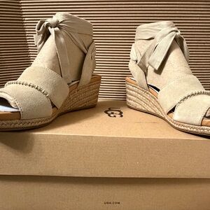 UGG Women's Cream Espadrille Wedges